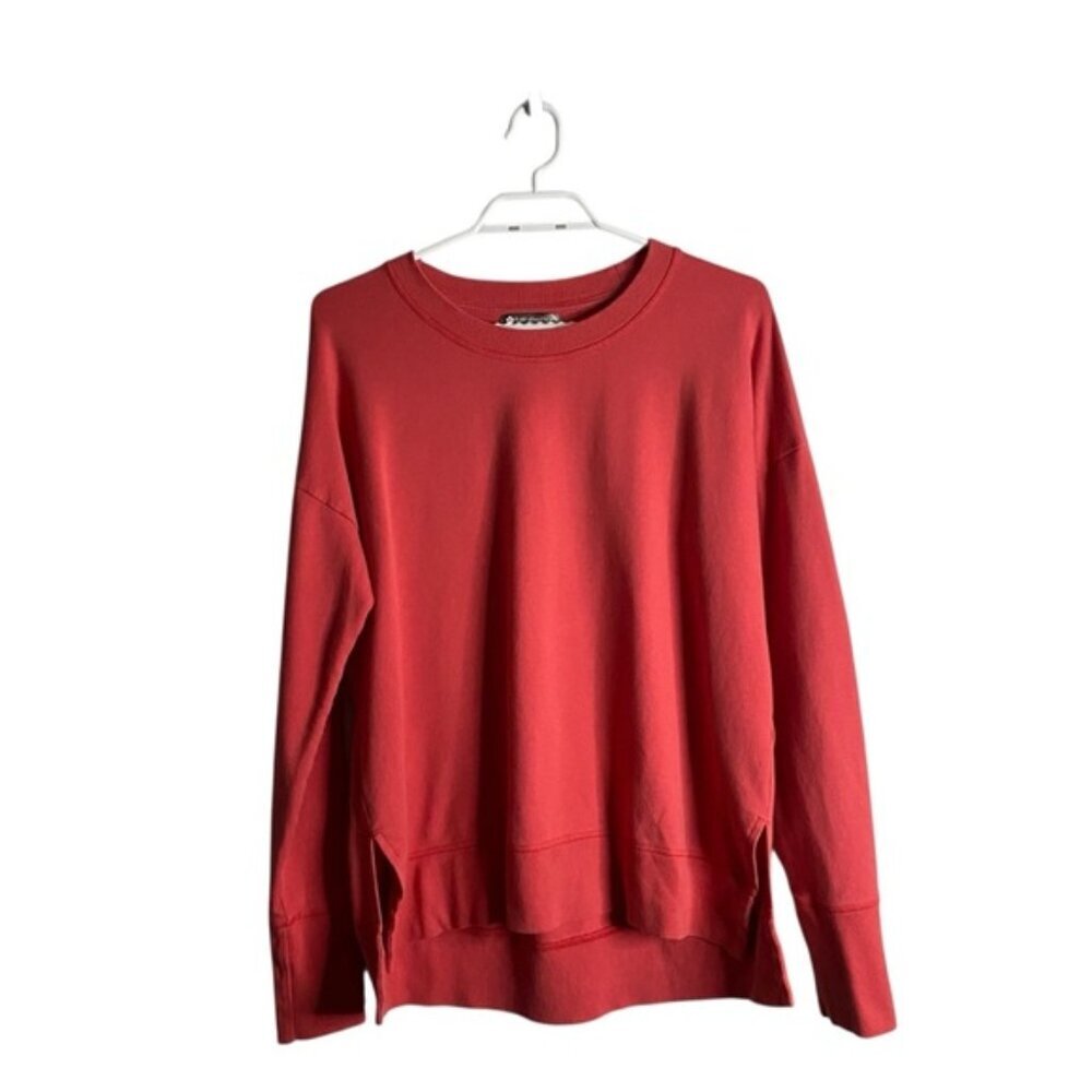 Tuff Athletics Women's Pink Crewneck Relaxed Pullover Sweater